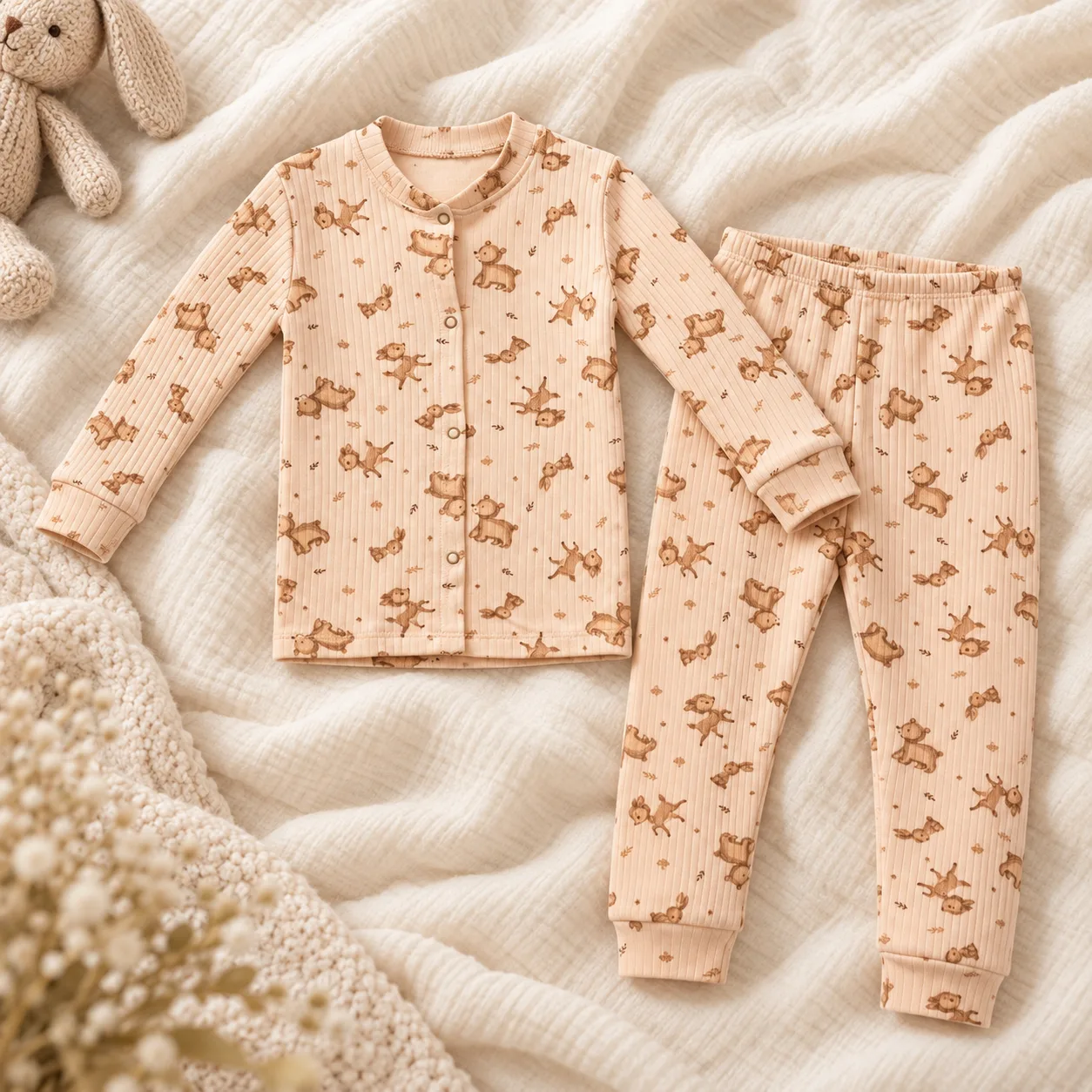 Kız Çocuk Pijama Takımı Ceylan Desenli